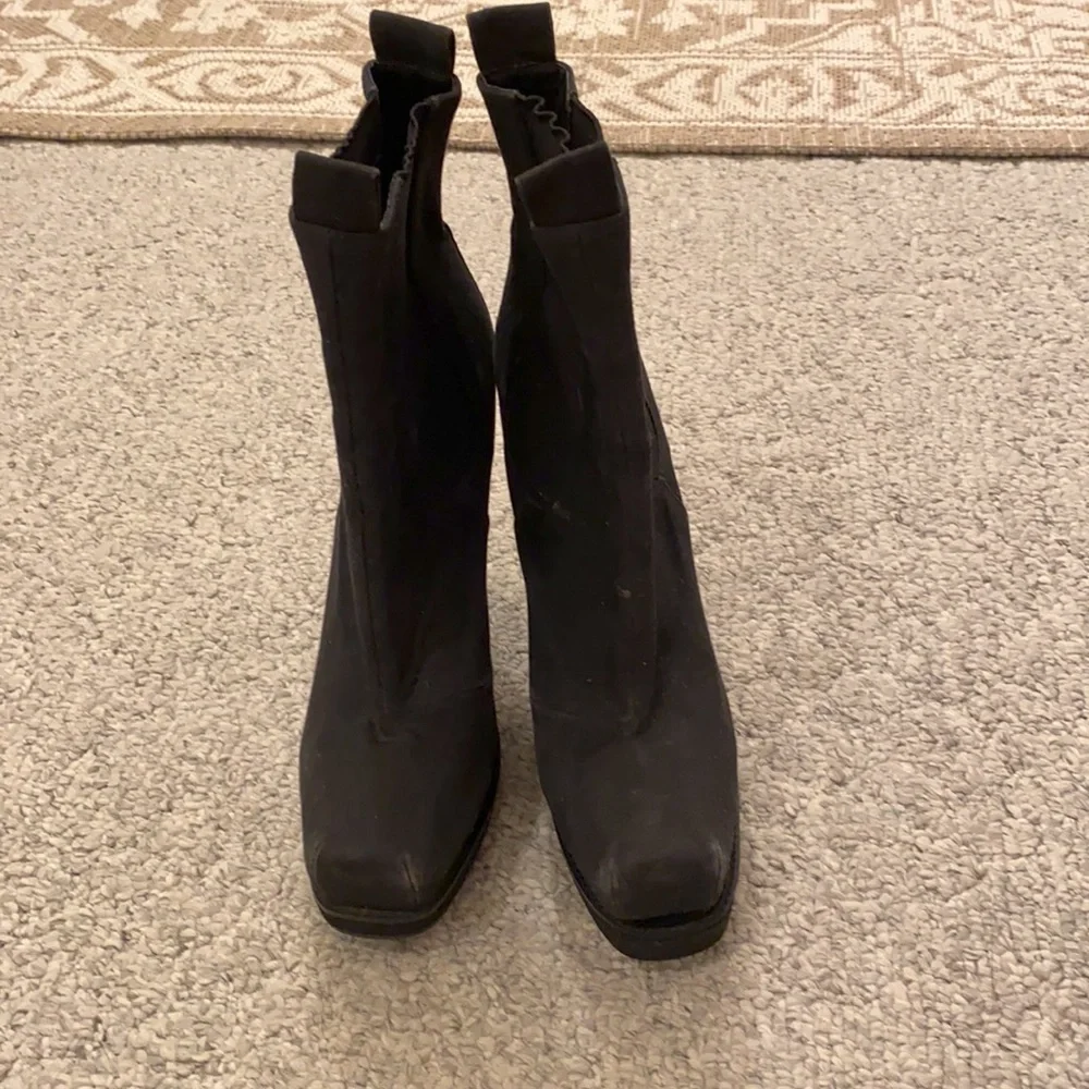 Chloe Sevigny Opening Ceremony Black Canvas Platform Boots. Need Repair/… - Picture 6 of 10